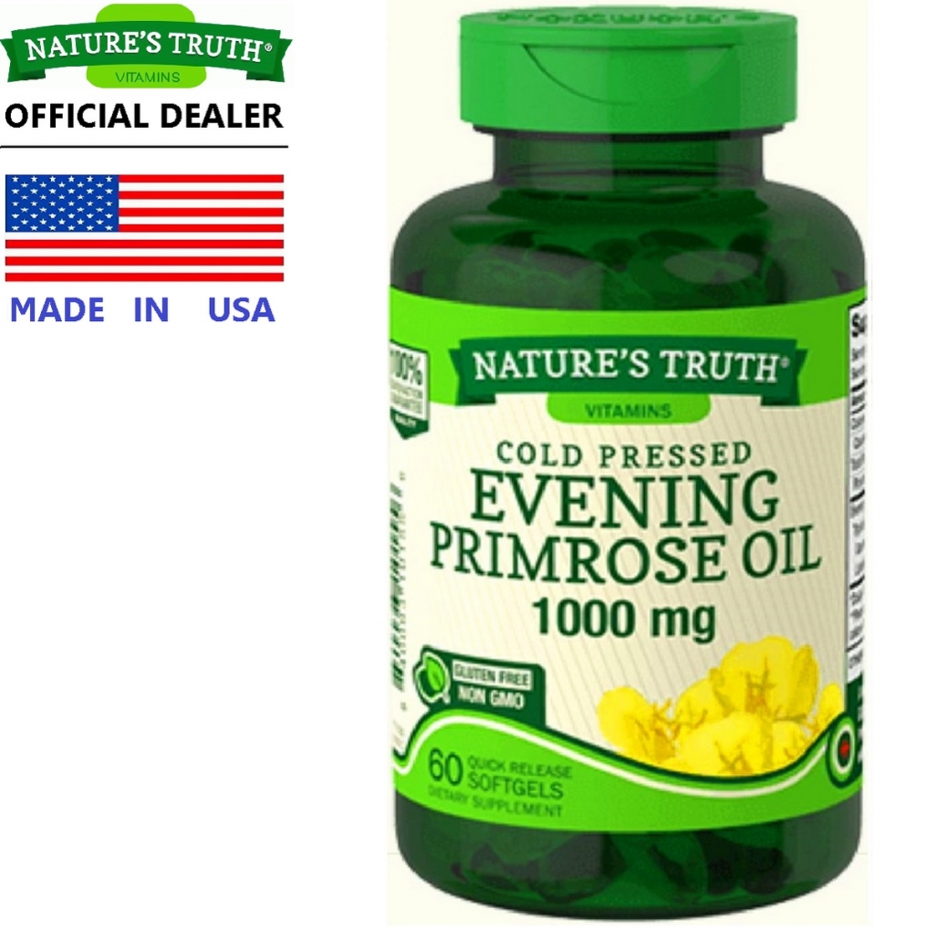 Nature’s Truth Evening Primrose Oil 1,000 mg x 60 เม็ด เนเจอร์ ทรูทร์ น้ำมัน อีฟนิ่งพรีมโรส โอเมก้า6 วิตามินอี อีฟนิ่งพริมโรส อีฟนิ่งพิมโรส ออย / กินร่วมกับ เอแอลเอ คอลลาเจน น้ำมันปลา โอเมก้า3 กลูต้า เมล็ดองุ่นสกัด เชอร์รี่ทาร์ต พิคโนจีนอล /