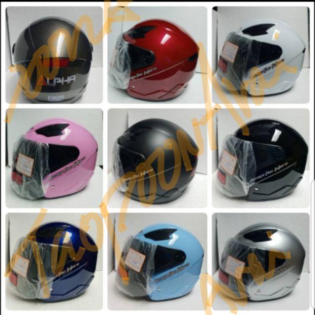 หมวกกันน็อคAlpha ใหม่ล่าสุด หมวกกันน็อค หมวกกันน็อคเด็ก หมวกกันน็อคผู้ใหญ่ หมวกกันน็อค 3 กระดุม หมวกกันน็อคเต็มใบ  หมวกกันน็อคครึ่งใบ ของแท้