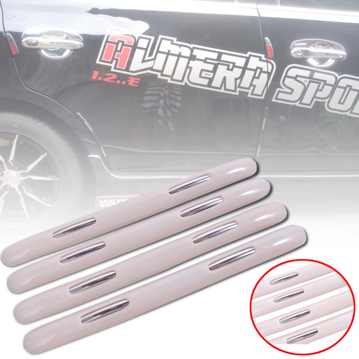 ยางกันกระแทกประตูรถยนต์ ยางกันชน ยางกันกระแทก กันกระแทกขอบประตู รุ่น MIX - 080 สีขาว มี 4 ชิ้น ความยาว 18 ซม.