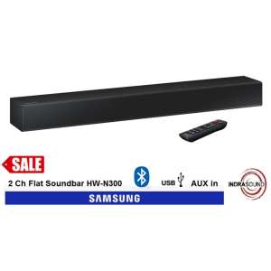 Samsung Soundbar รุ่น HW-N300 2 Ch Flat สัมผัสเสียงเบสที่นุ่มลึก พร้อมสำหรับระบบเสียงรอบทิศทางแบบไร้สาย