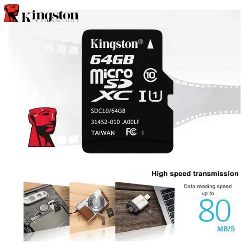 ภาพสินค้าเมมโมรี่การ์ด Kingston memory card microSD Card 64GB Class 10 U1 A1 80MB/s (SDC10/64GB) การ์ดหน่วยความจำ คิงส์ตัน จากร้าน ลิษา shop บน Lazada ภาพที่ 3