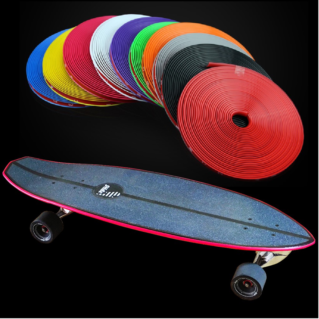 พร้อมส่ง ยางกันกระแทก Surfskate ยางกันชน ยางแต่งขอบ เซิร์ฟสเก๊ต สเก๊ตบอร์ด เข้ารูป ใส่ได้ทุกทรง ยาว 1-3 เมตร geele