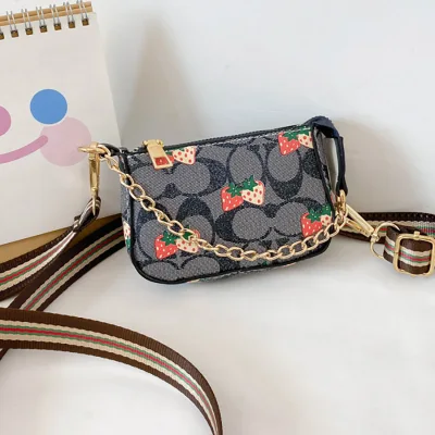 Children Cute Floral Print Cross-body Handbag Bags Fashion Girls Shoulder Messenger Bag