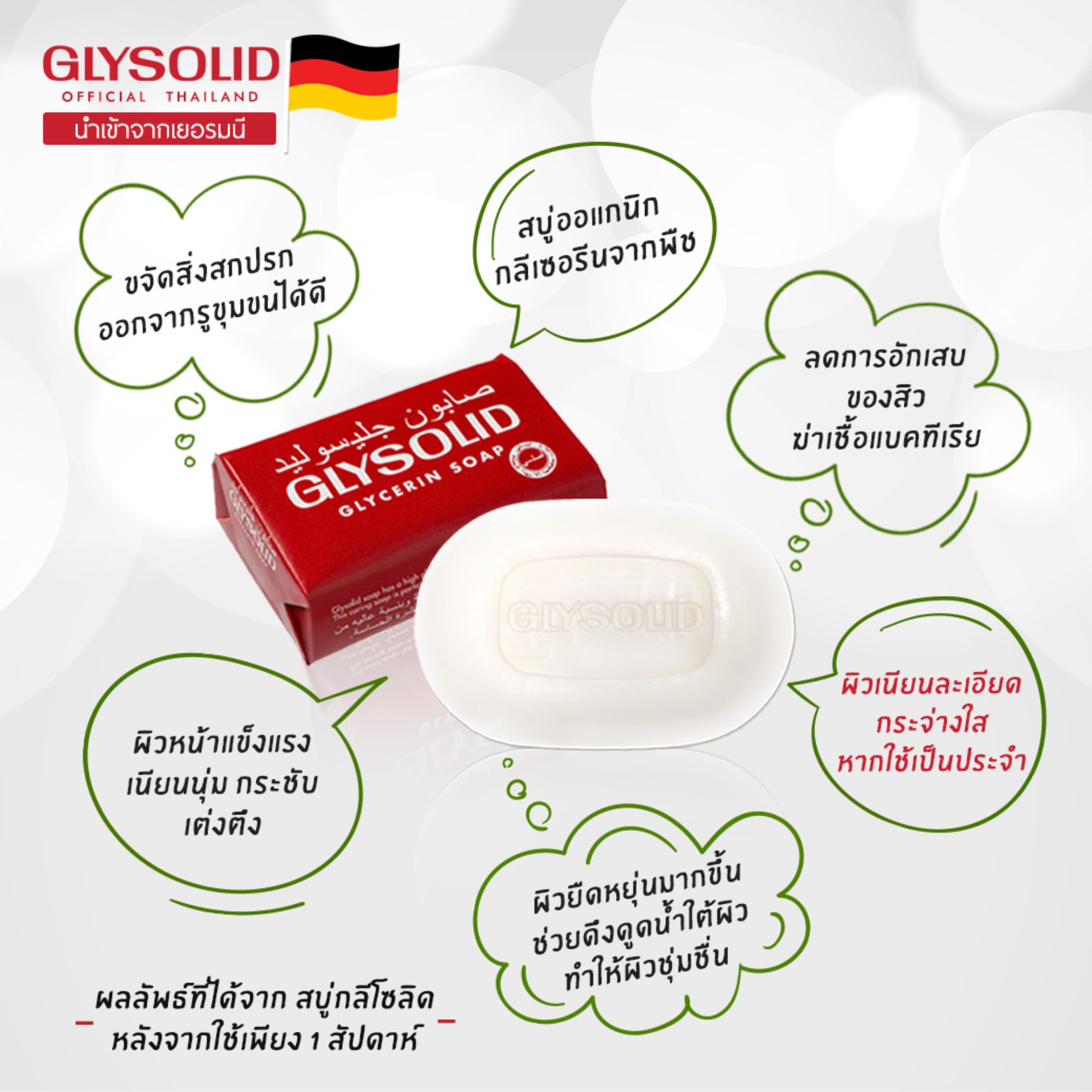 Glysolid Glycerin Soap ซื้อ 2 แถม 1 (สบู่กลีเซอรีนเข้มข้นจากพืช ผิวแห้ง  บอบบาง แพ้ง่าย เป็นสิว) | Lazada.co.th