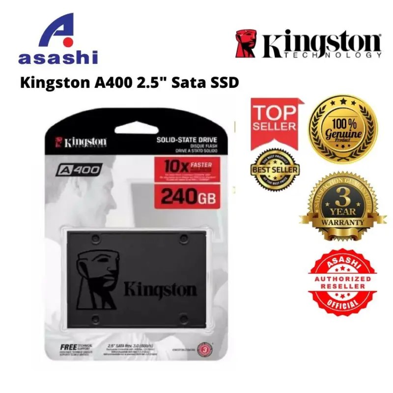 ภาพสินค้าKingston SSD โซลิดสเตทไดรฟ์/SSD A400 SATA 3.0 2.5inch-120GB/240GB/480GB/960GB ฮาร์ดไดรฟ์ภายในประกัน 3 ปี จากร้าน Waaroom บน Lazada ภาพที่ 9