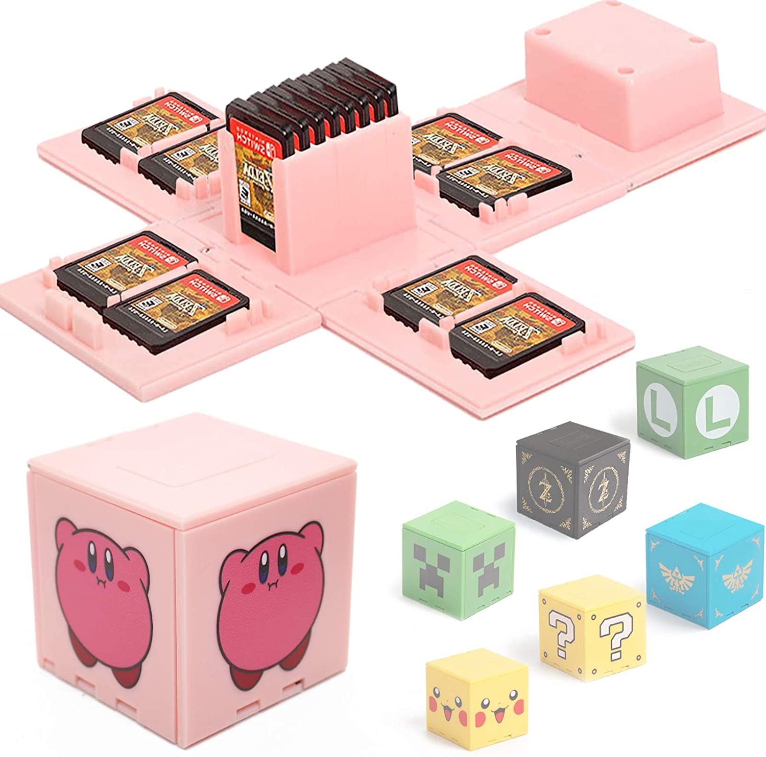 Portable 16pc Cute Game Card Case Organizer for Nintendo Switch Hard