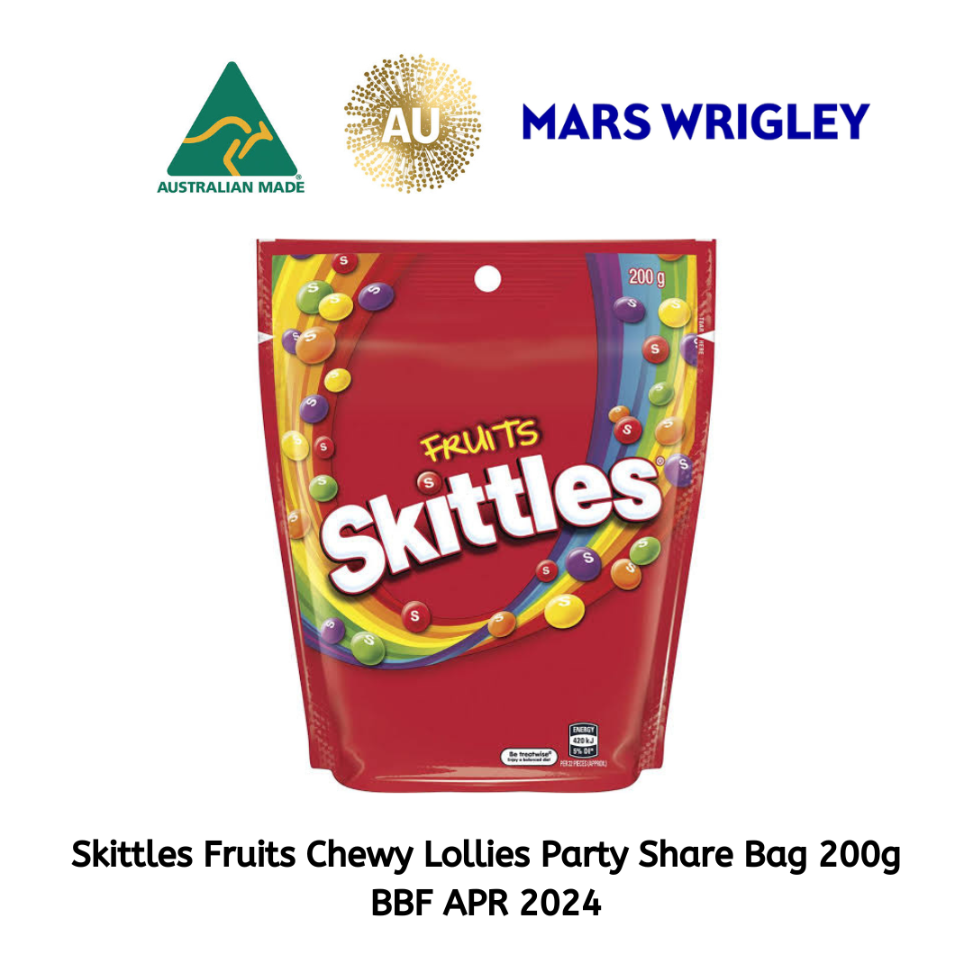 Skittles Fruits Australia pack 200g (BBF APR 24) | Lazada.co.th