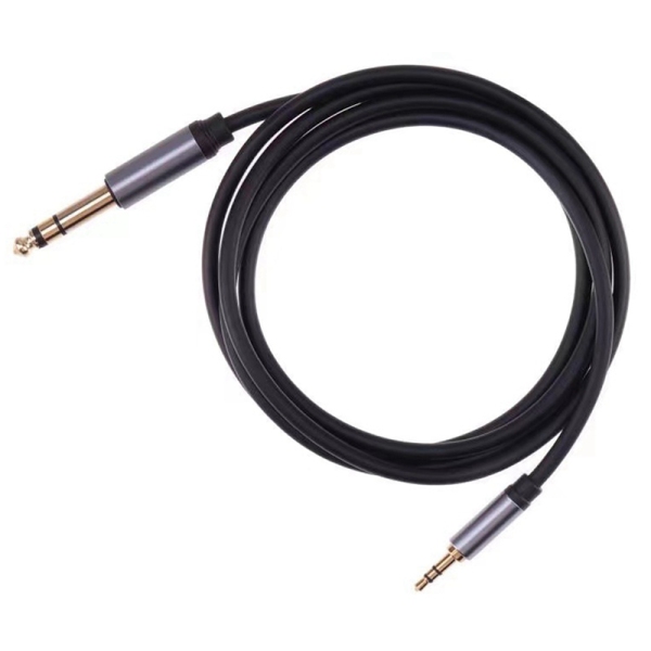 High Flexibility 3.5mm Male to 6.35mm Male TRS Stereo Audio AUX Adapter Connector Jack Audio Cable 1.5M/4.9Ft