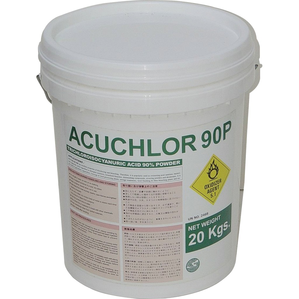 ACUCHLOR คลอรีน 90 % แบบผง (ญี่ปุ่น) 20 Kg.