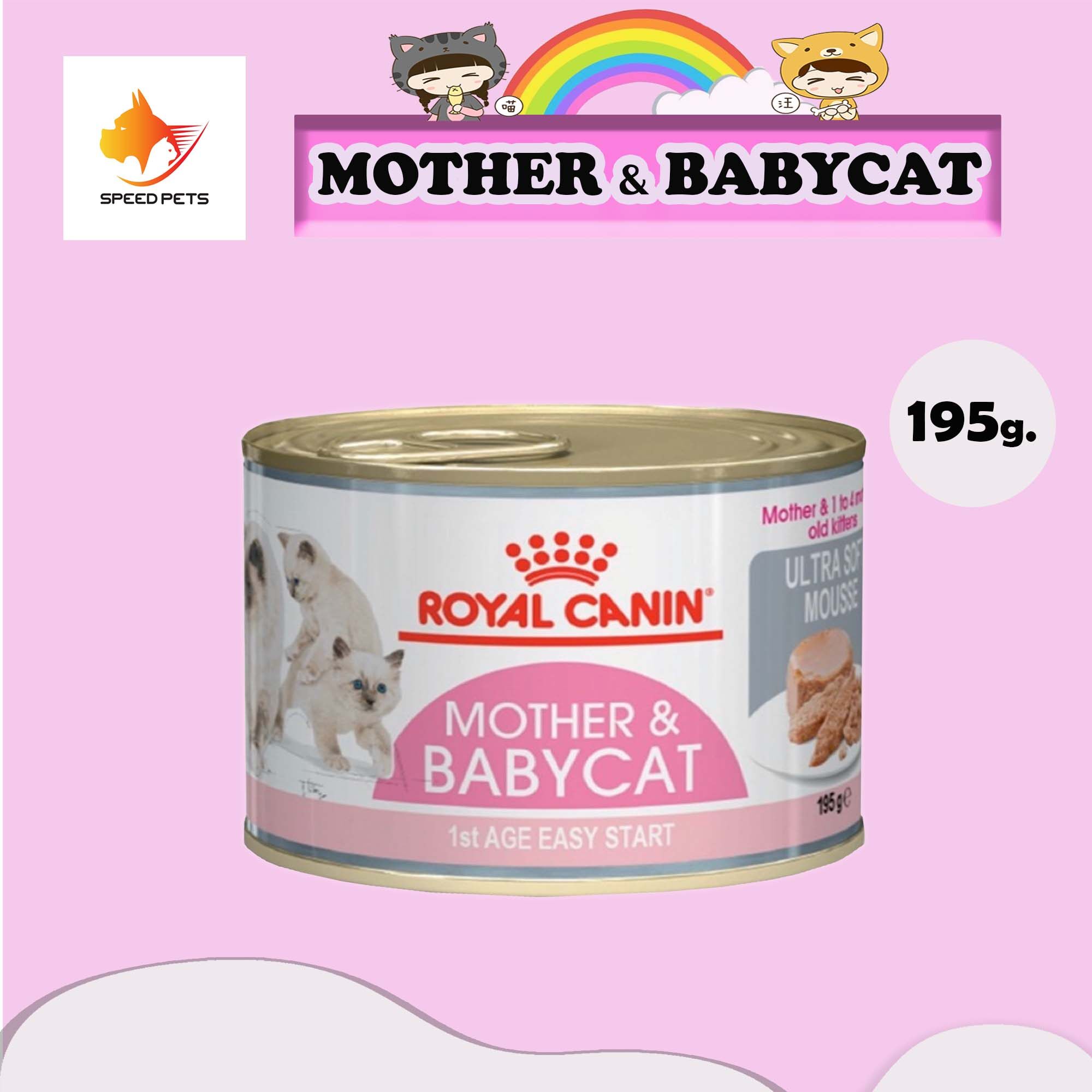 Royal Canin BabyCat can 195 g โรยัล คานิน อาหารแมว แบบเปียก ลูกแมว แม่แมวตั้งท้องหรือให้นมลูกแมว กระป๋อง ขนาด 195กรัม x 1 กระป๋อง