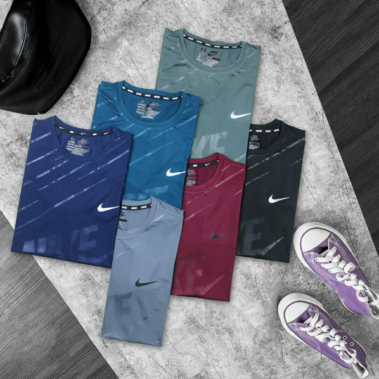 【ข้อเสนอพิเศษ ของแท้】 Nike Unisex เสื้อยืดกีฬา Y001-02