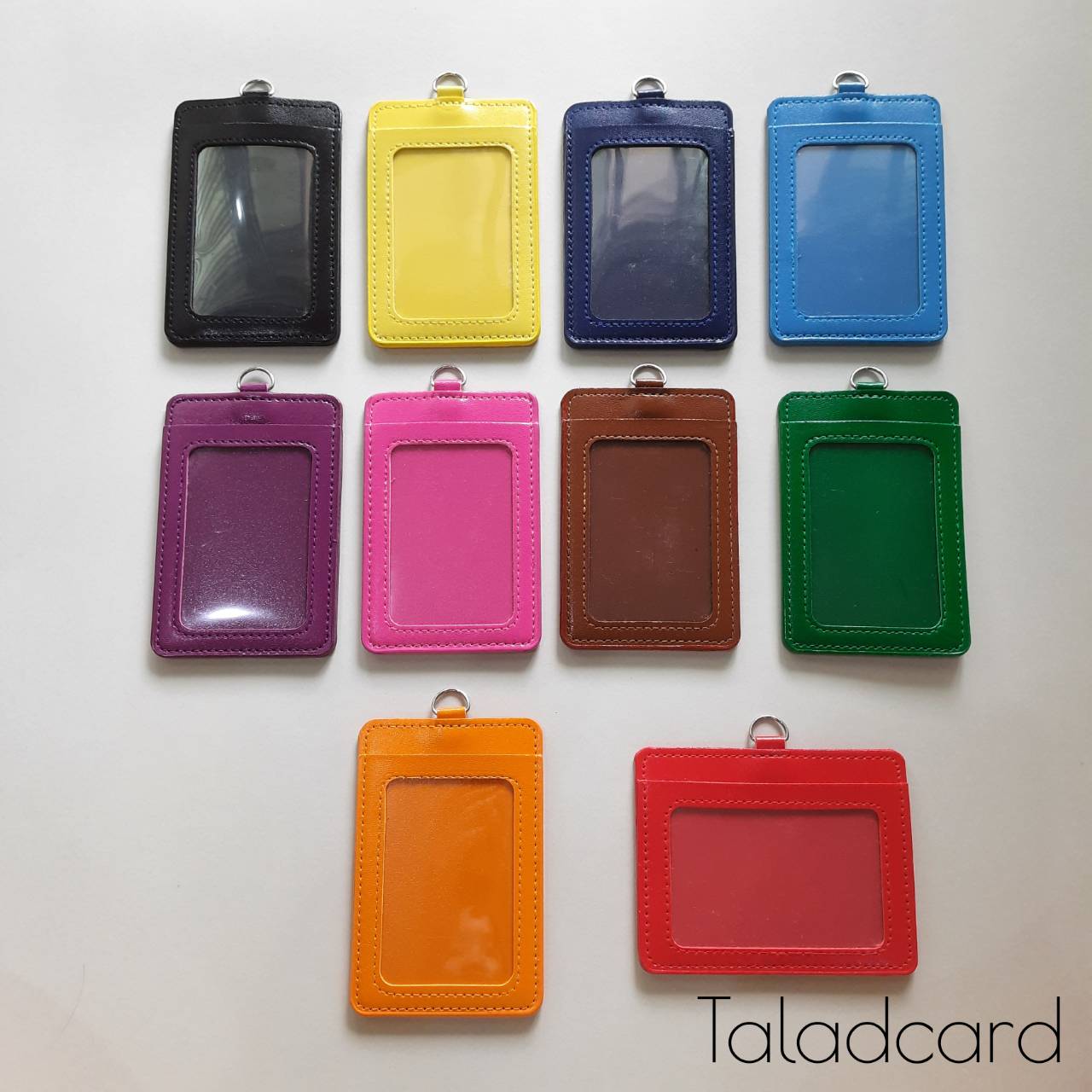 ซองหนังPU ใส่บัตร 2 ช่อง ใส่บัตรได้ทุกประเภท มีให้เลือก 10 สี สำหรับบัตรแนวตั้ง Taladcard