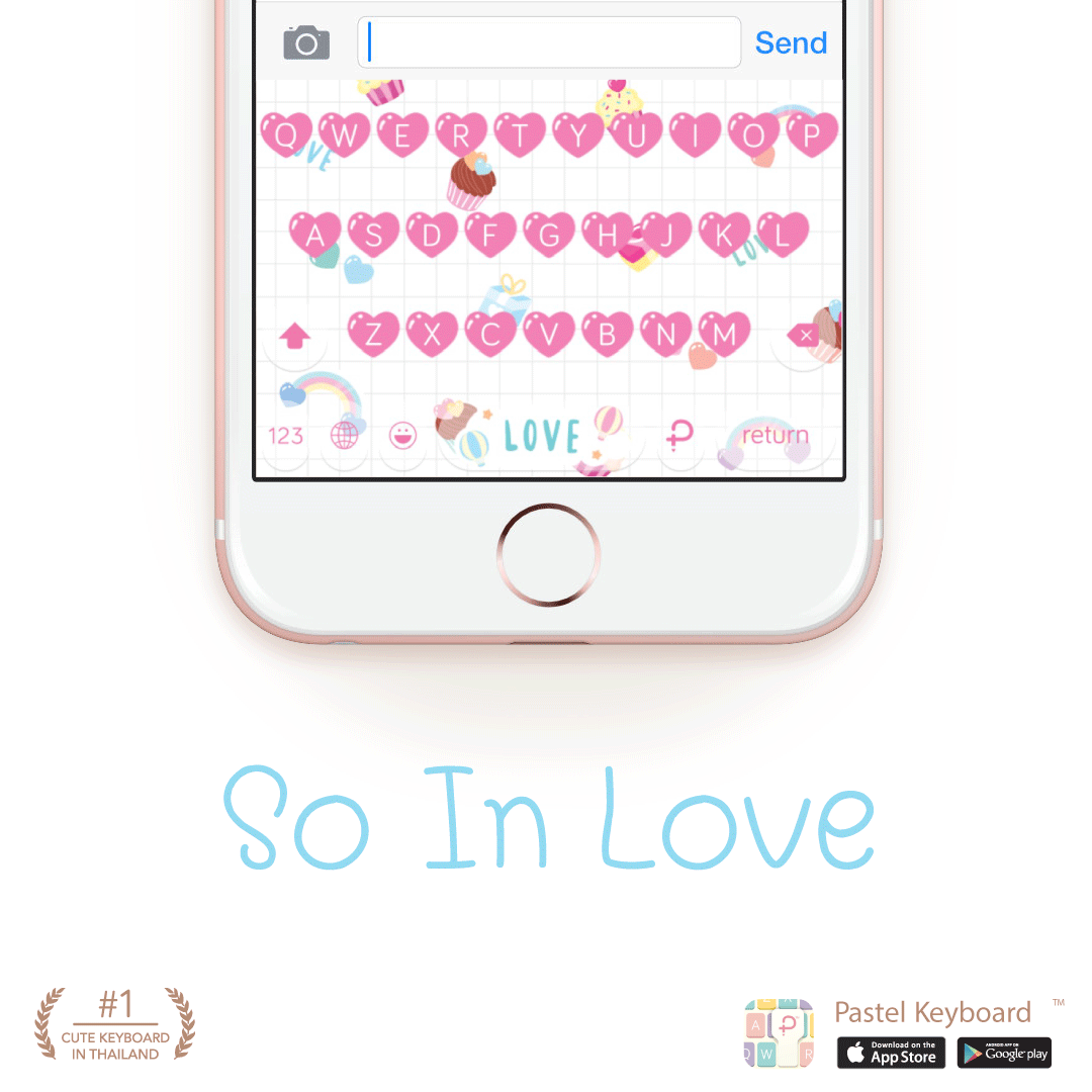 So in love Keyboard Theme⎮(E-Voucher) for Pastel Keyboard App