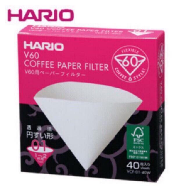 Hario V60 Coffee Paper Filter 01 - 40 sheets  (Box) กระดาษกรองกาแฟ กระดาษกรอง Hario กระดาษกรองดริปกาแฟ
