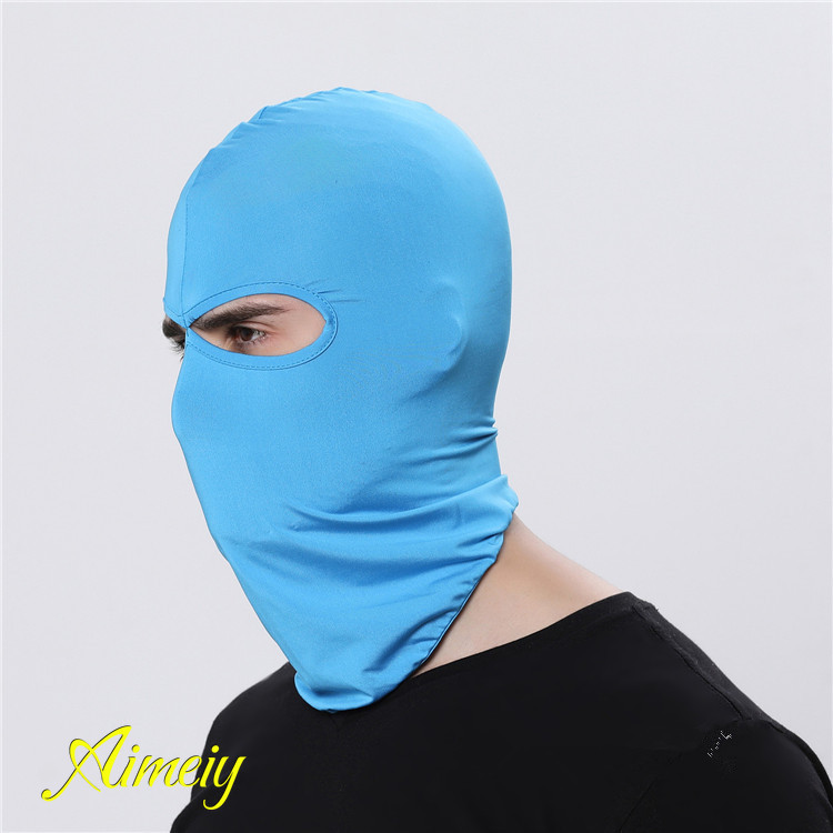 Balaclavas ปกไลคร่าหมวกระบายอากาศครีมกันแดดลมหลักฐานกีฬากลางแจ้งยืดหยุ่นใบหน้าหน้ากากหมวกกันน็อคปก