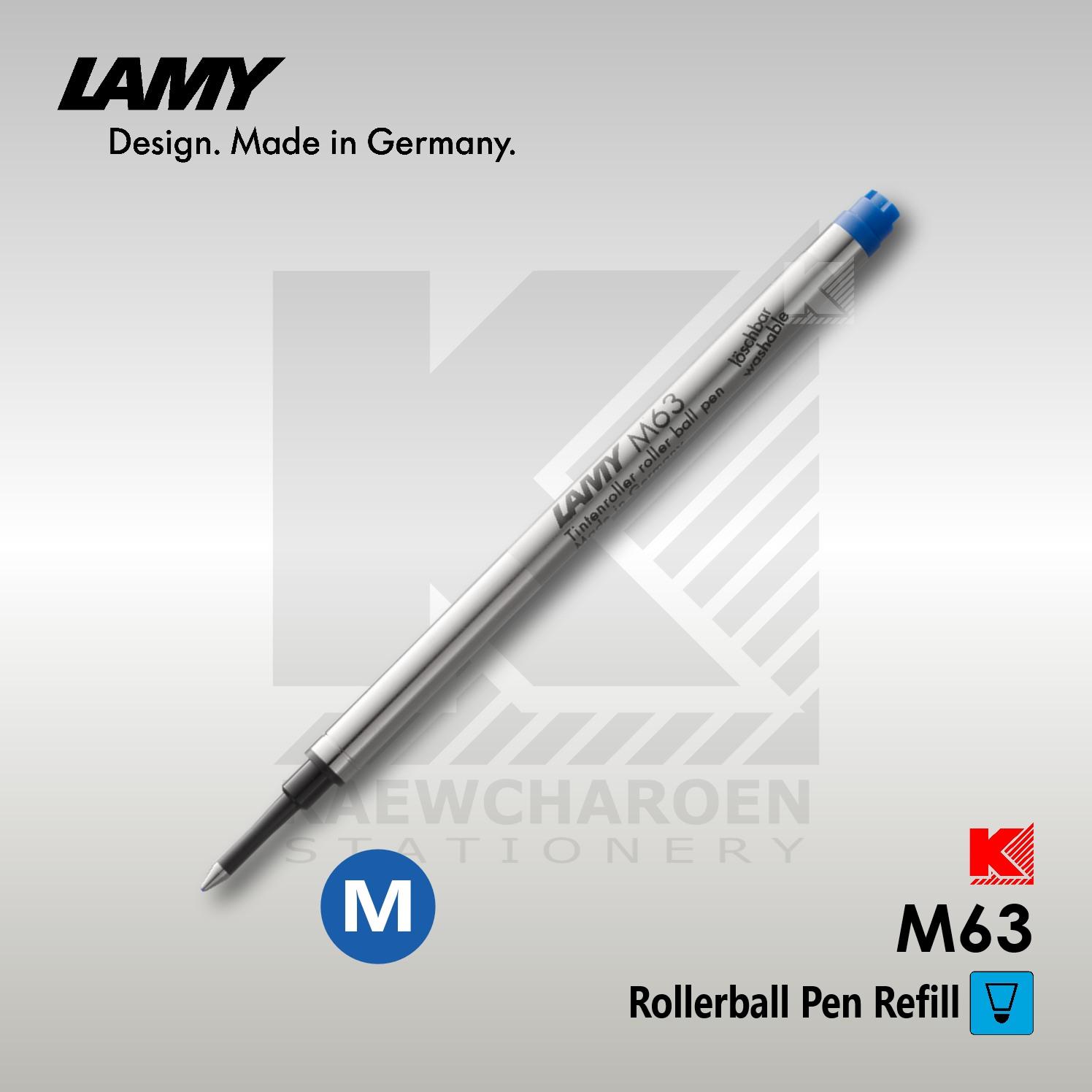 ไส้ปากกา Lamy Rollerball M63 สีน้ำเงิน หัวขนาดกลาง