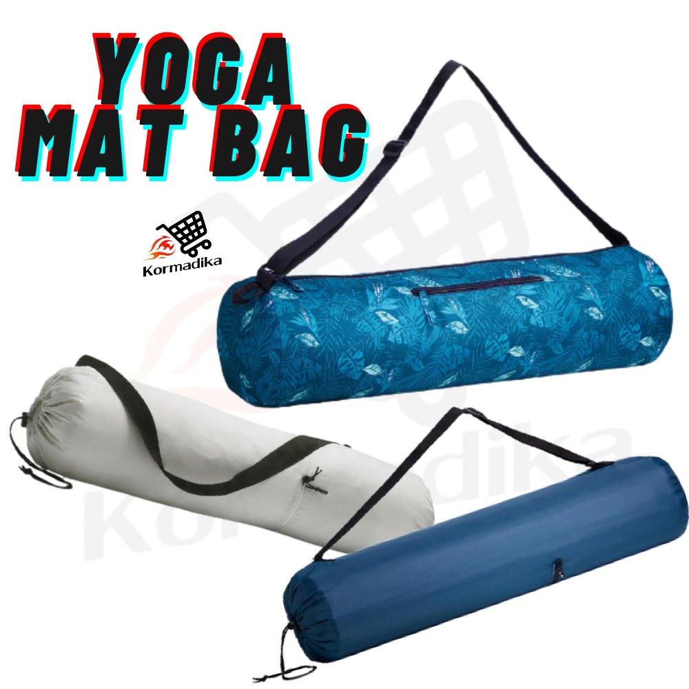กระเป๋าใส่เสื่อโยคะ กระเป๋าเสื่อโยคะ ถุงเสื่อโยคะ XL KIMJALY Yoga Mat Bag Blue Print