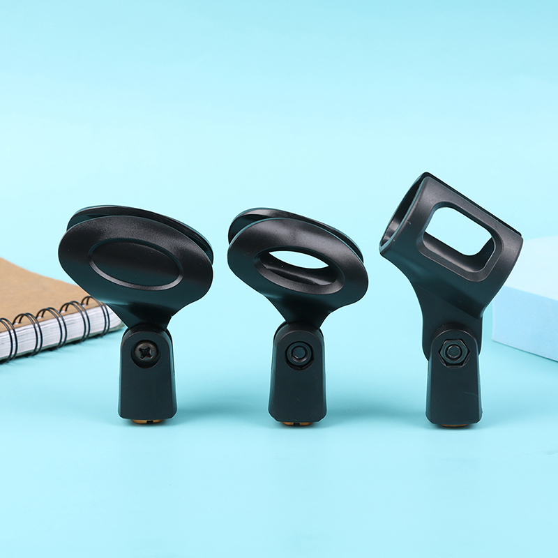Microphone Clip with Wireless Microphone Cantilever Shock-proof Bracket Clip Universal Microphone Clip Holder Female Nut Adapters Black