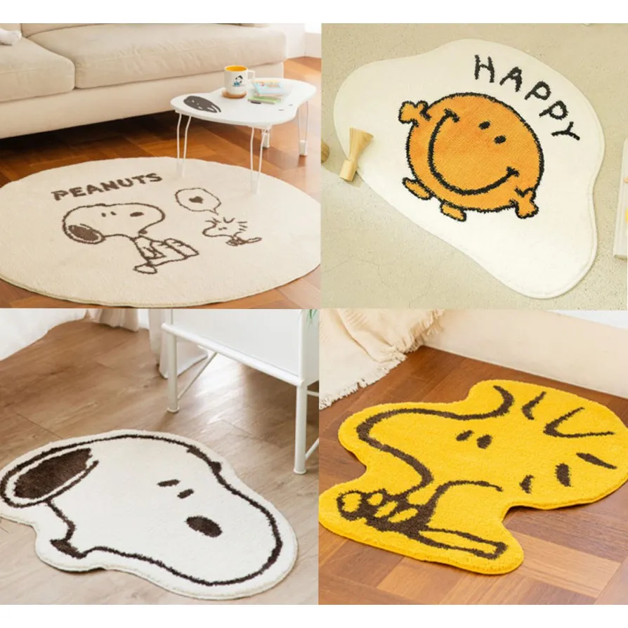 พรมแต่งห้อง พรมเช็ดเท้า ลายการ์ตูน Snoopy Peanuts สนูปปี้ พรมนุ่ม แต่งห้องนอน ห้องน้ำ