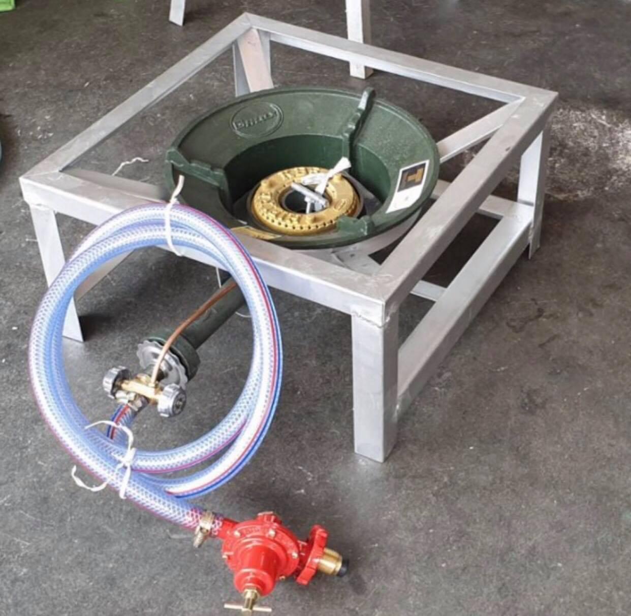 ?? ส่งด่วน Kerry ฟรี ?? ชุดหัวเตาแม่ค้า หัวเร่ง KB5 ยี่ห้อ Gmax ขาเหลี่ยมเตี้ย พร้อมหัวปรับเร่ง SCG รุ่น R924 สายอย่างหนา 2 เมตร ตัวรัด 2 ตัว