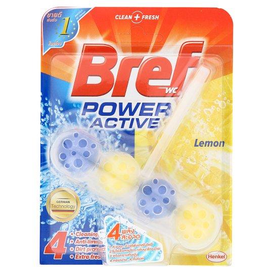 ?จัดโปร !!!? เบรฟ 4อิน1 พาวเวอร์ แอคทีฟ ผลิตภัณฑ์ทำความสะอาดชักโครก กลิ่นเลมอน 50กรัม Bref 4in1 Power Active Lemon Toilet Cleaner 50g