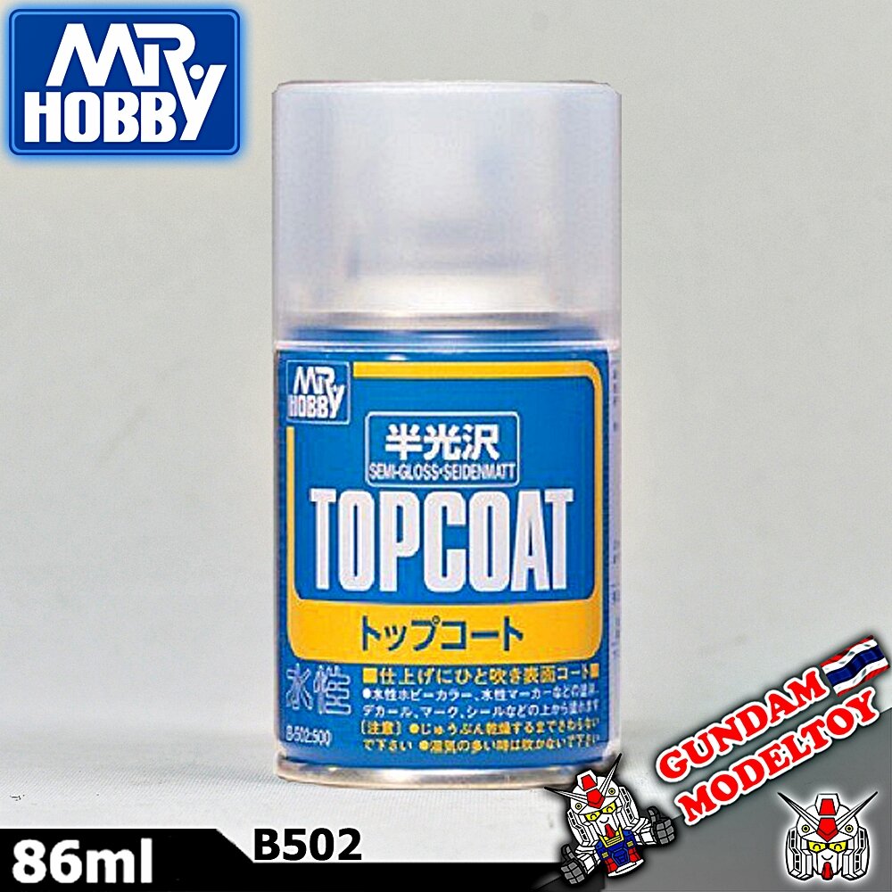 เคลียร์กึ่งเงา กึ่งด้าน MR.HOBBY TOP COAT SEMIGLOSS SPRAY สีสเปรย์เคลียร์กึ่งเงา กึ่งด้าน