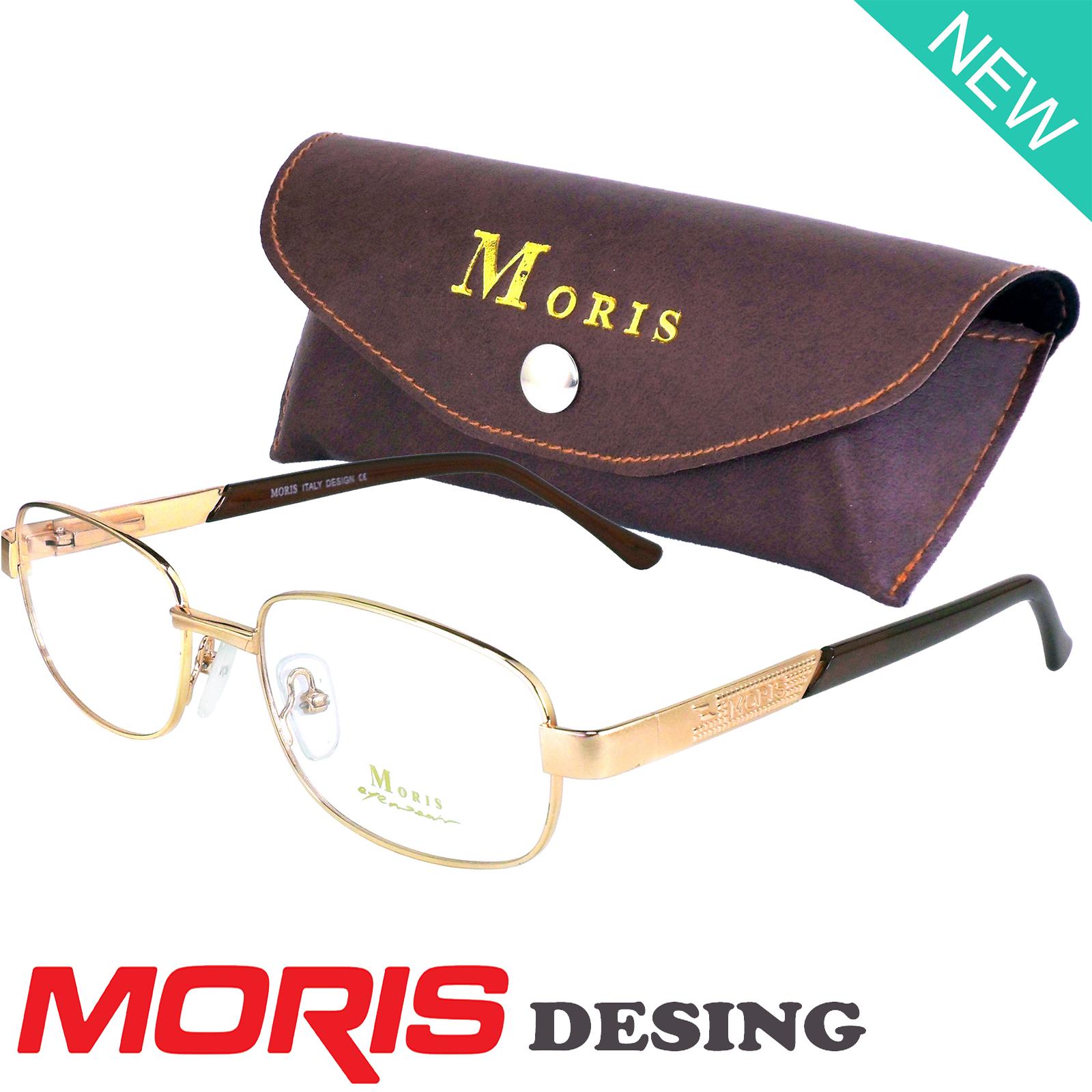 Moris แว่นตา รุ่น 2705 สีทอง กรอบเต็ม Rectangle ทรงสี่เหลี่ยมผืนผ้า ขาสปริง วัสดุ สแตนเลส สตีล (สำหรับตัดเลนส์) กรอบแว่นตา สวมใส่สบาย น้ำหนักเบา Full frame Eyeglass Spring leg Stainless Steel material Eyewear Top Glasses