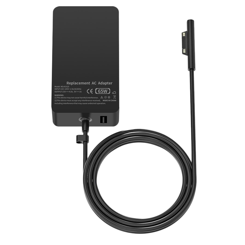 65w 15v/4a power adapter magnetic 2.3m laptop charger for surface book 2/3,surface laptop 3,surface pro x/7/6()