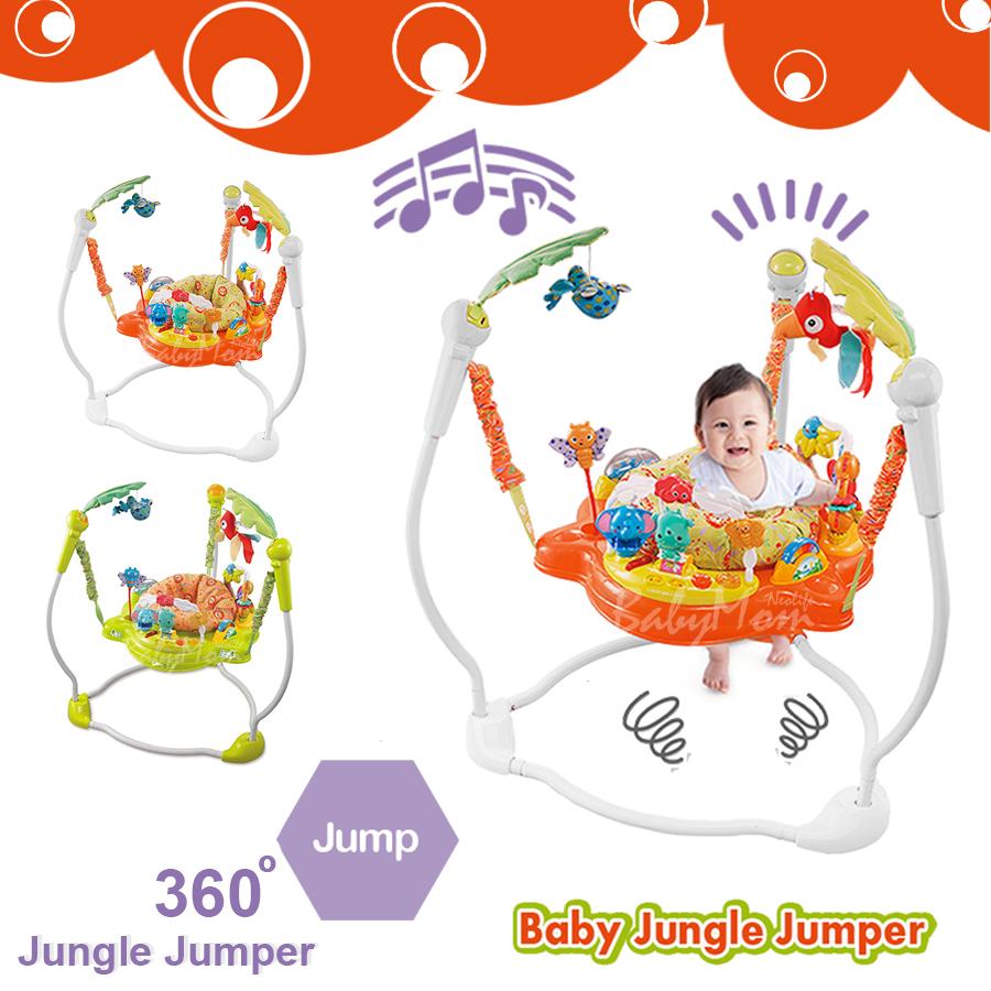 Jumper Jungle Jumbo จัมเปอร์ รุ่น Jungle เก้าอี้กระโดด 360 องศา ของเล่นเสริมพัฒนาการ พร้อมเสียงเพลงดนตรีสนุกน่ารัก nontoxic