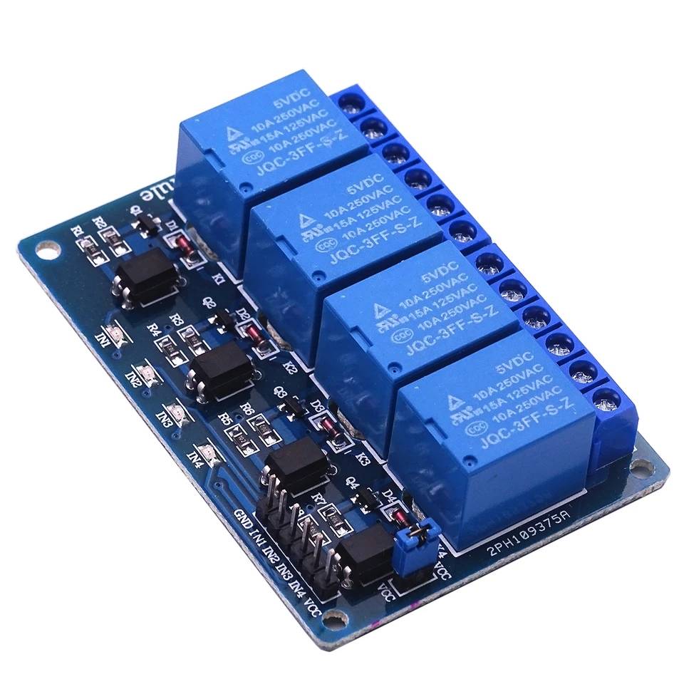 Relay Module 5V 4 Channel Active Low รีเลย์ โมดูล 4 ช่อง ใช้ไฟ DC 5V ...