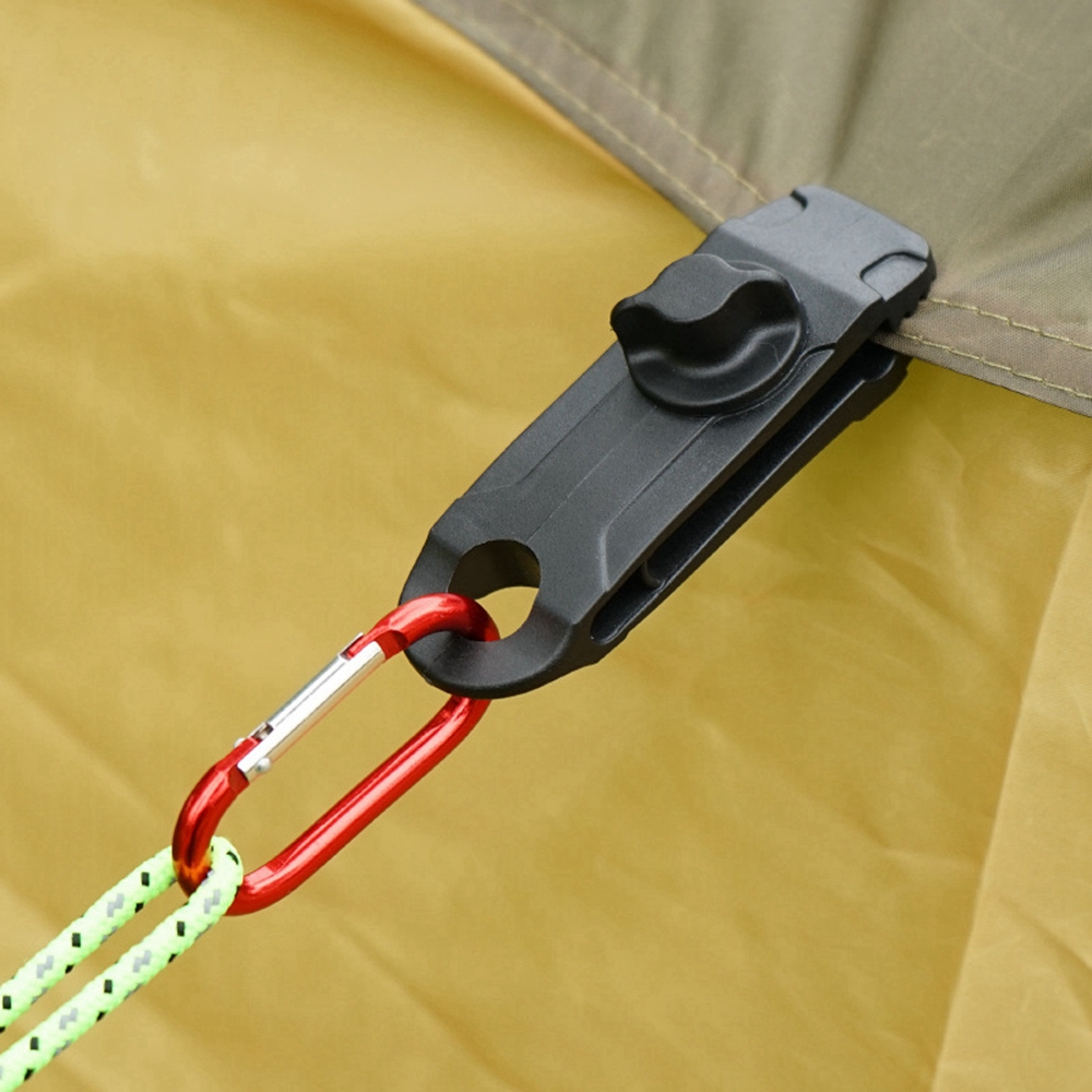 VEC6ZXI36 1/5/10Pcs Plastic Outdoor Camps Kit Caravan Jaw Grip Tents Accessories Canvas Tighten tool Camping Tent Holder Windproof Clip Hook Tarp Clips