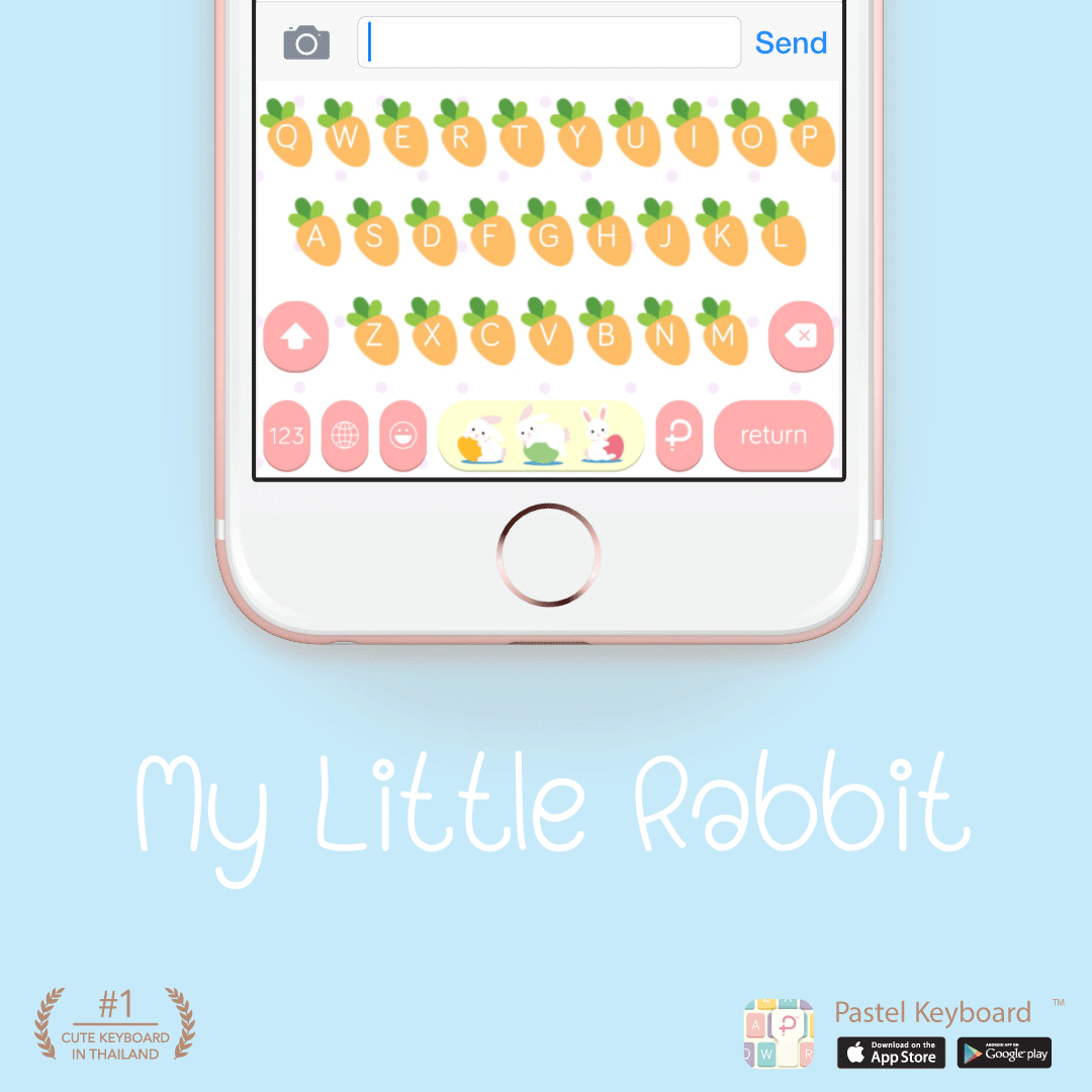 My Little Rabbit Keyboard Theme⎮(E-Voucher) for Pastel Keyboard App