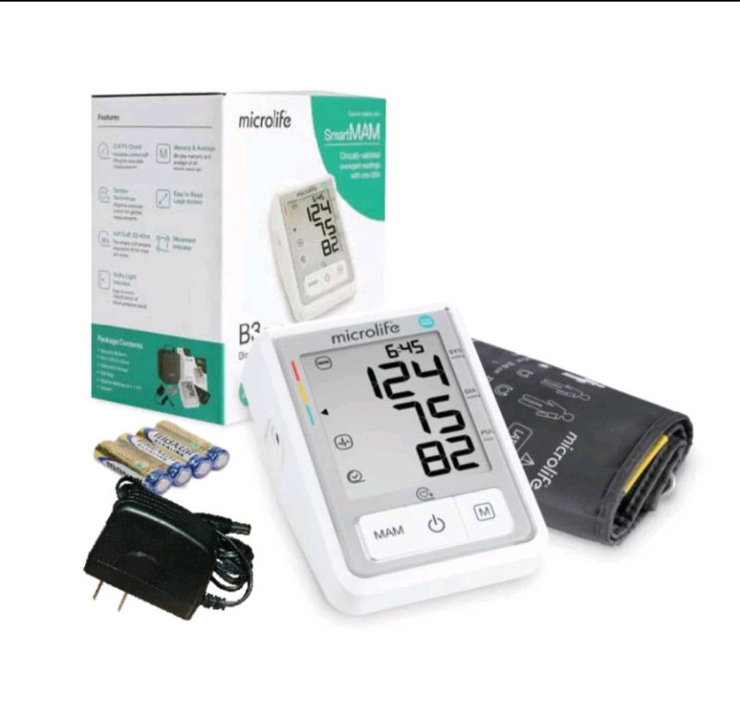 Microlife Blood Pressure Monitor เครื่องวัดความดันโลหิต ไมโครไลฟ์ รุ่น B3 Basic / B3 เบสิค (รับประกันศูนย์ 5 ปี) ราคา 3,850 บาท*ส่งฟรี