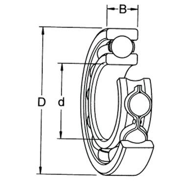 B17-102AT1XDDG3 ( 17x47x14 mm. ) B17-102DG3W NSK ตลับลูกปืนเม็ดกลมร่อง ...