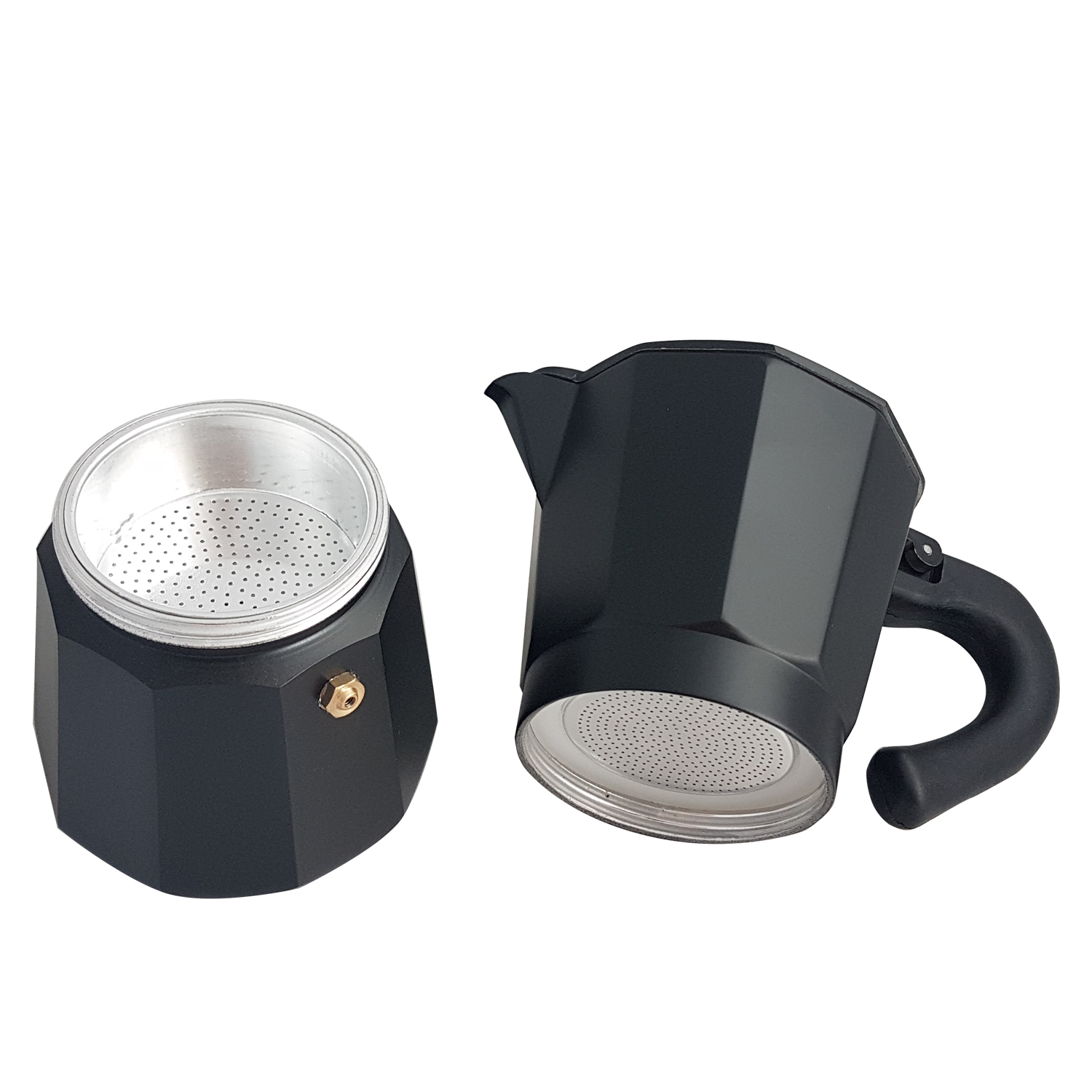 หม้อต้มกาแฟสด เอสเพรสโซ่ ขนาด 3 ถ้วย หรือ150ml. By Scanproducts Moka Pot 3cup Premium Aluminum-Black