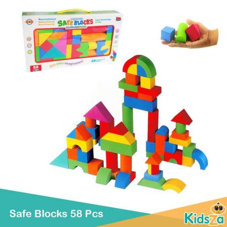 สินค้าดี Kidsza บล็อคโฟม EVA (รูปทรงเรขาคณิต) 58 ชิ้น Safe Blocks Hot Promotion