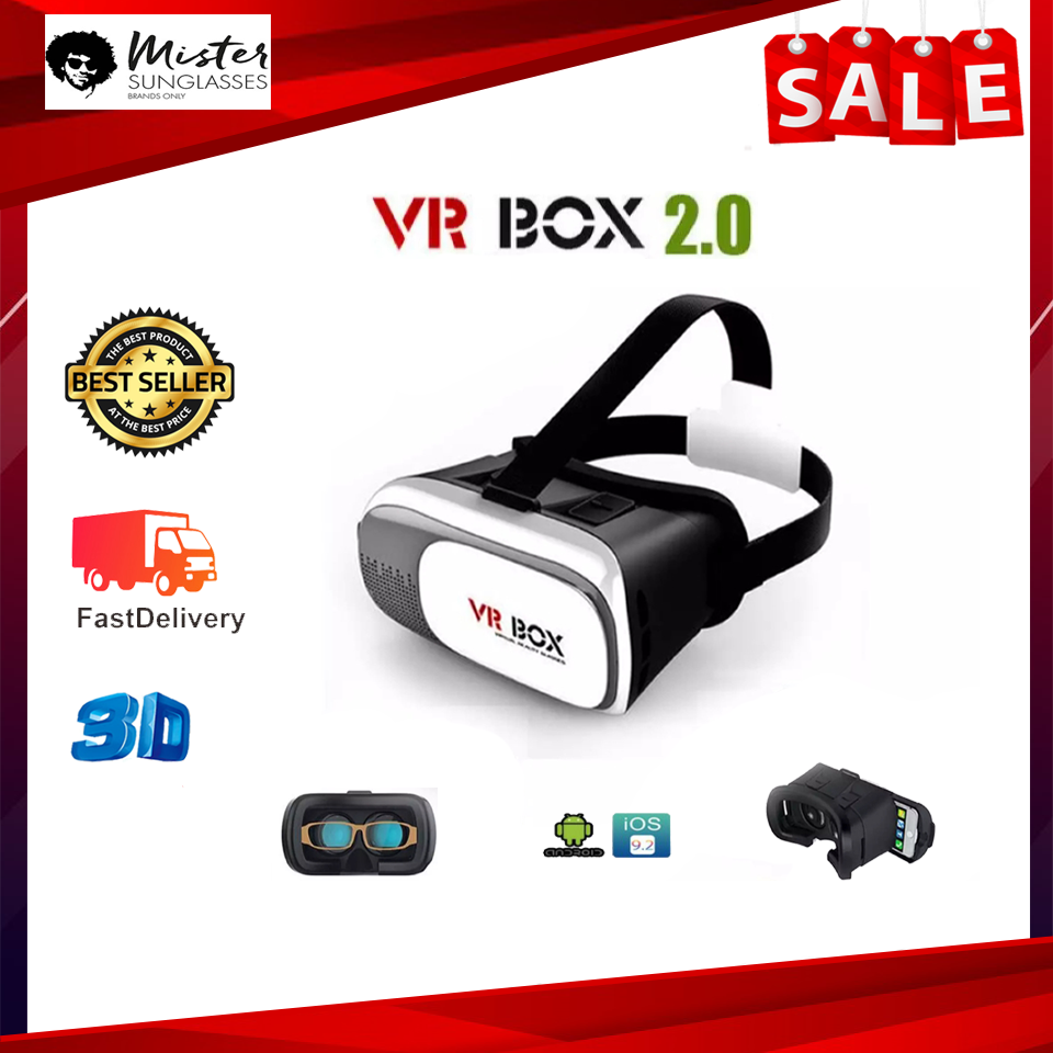 แว่น VR Box 2.0 VR Glasses Headset แว่น 3D สำหรับสมาร์ทโฟนทุกรุ่น