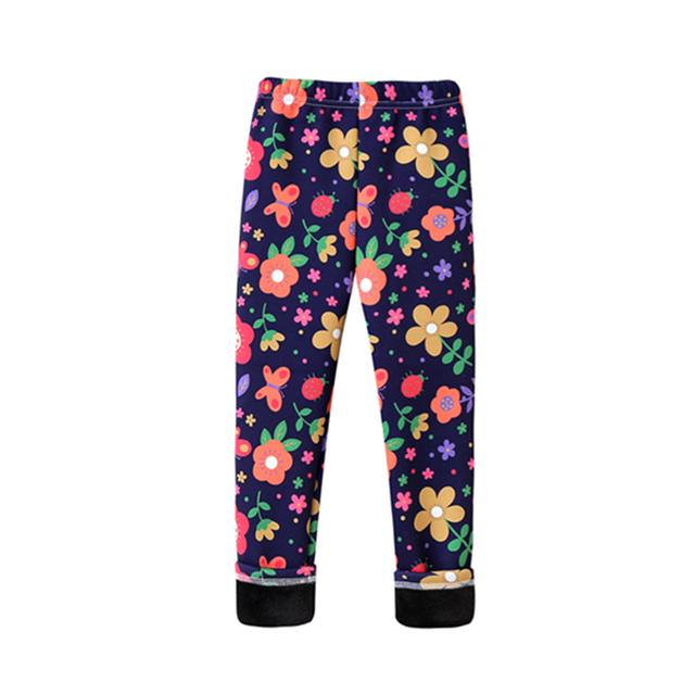 Autumn Winter Kids Pants Sweet Girls Plus Velvet Leggings Baby