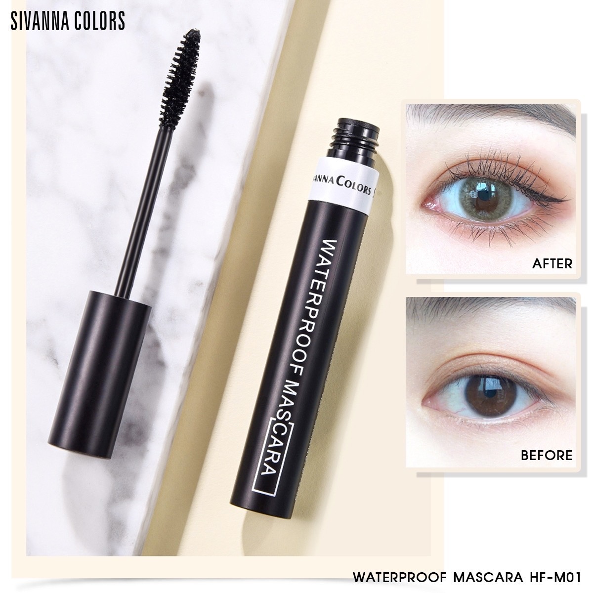 สิวันนา มาสคาร่า เนื้อไฟเบอร์ สีดำกันน้ำ 8g HF924 Sivanna Colors Queen