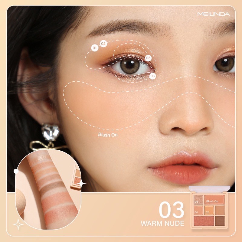 MEI LINDA COLOR CODE BLUSH & EYE PALETTE (MC3111) meilinda เมลินดา