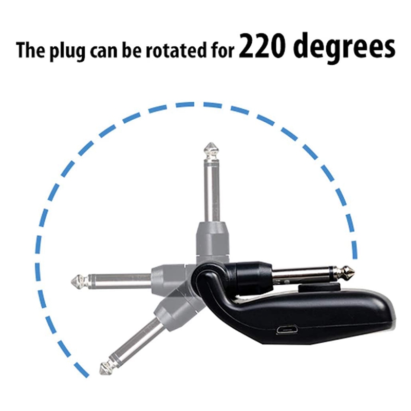 JOYO JW-03 2.4GHz Wireless Guitar System 4 Channels Rechargeable Audio Wireless Transmitter Receiver for Guitar Bass