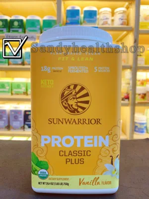 Sunwarrior Classic Plus Protein 750g โปรตีนพืช ออร์แกนิค Organic Plant Based Protein จัดส่งทันที รับประกันของแท้ 100% มีหน้าร้านสามารถให้คำปรึกษาได้