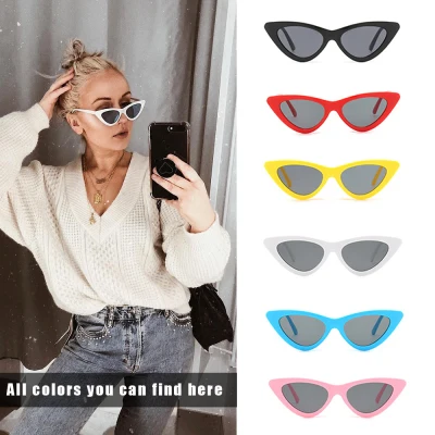 KONG Fashion Sexy Anti-Reflective Triangle Cat Eye Sunglasses Anti-UV Sunglasses Colorful Eyewear
