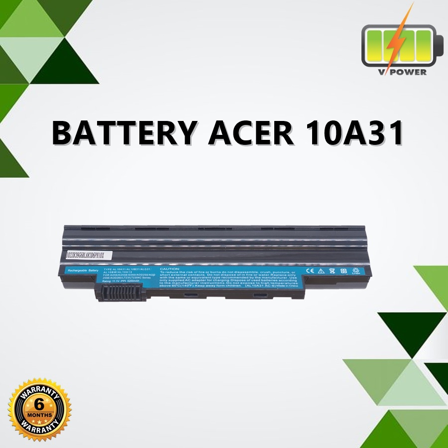 BATTERY ACER AL10A31 Acer แบตเตอรี่ รุ่น Acer Aspire ONE D255 D257 D260 HAPPY 1,2