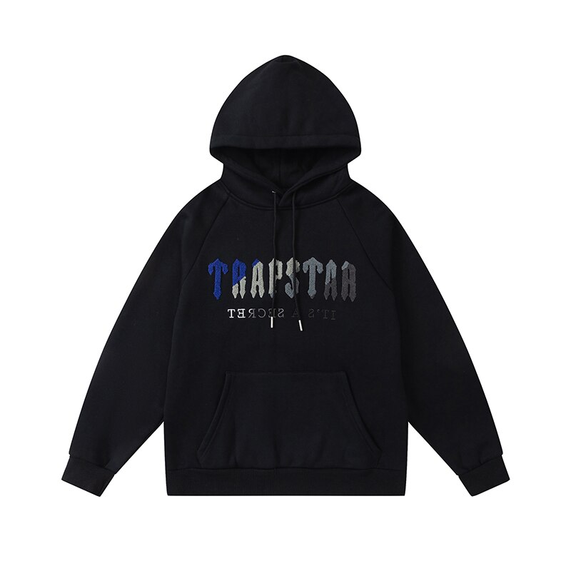ฤดูหนาว Trapstar ลอนดอน Hoodie ผู้ชายคุณภาพผ้าขนหนูเย็บปักถักร้อย เสื้อ