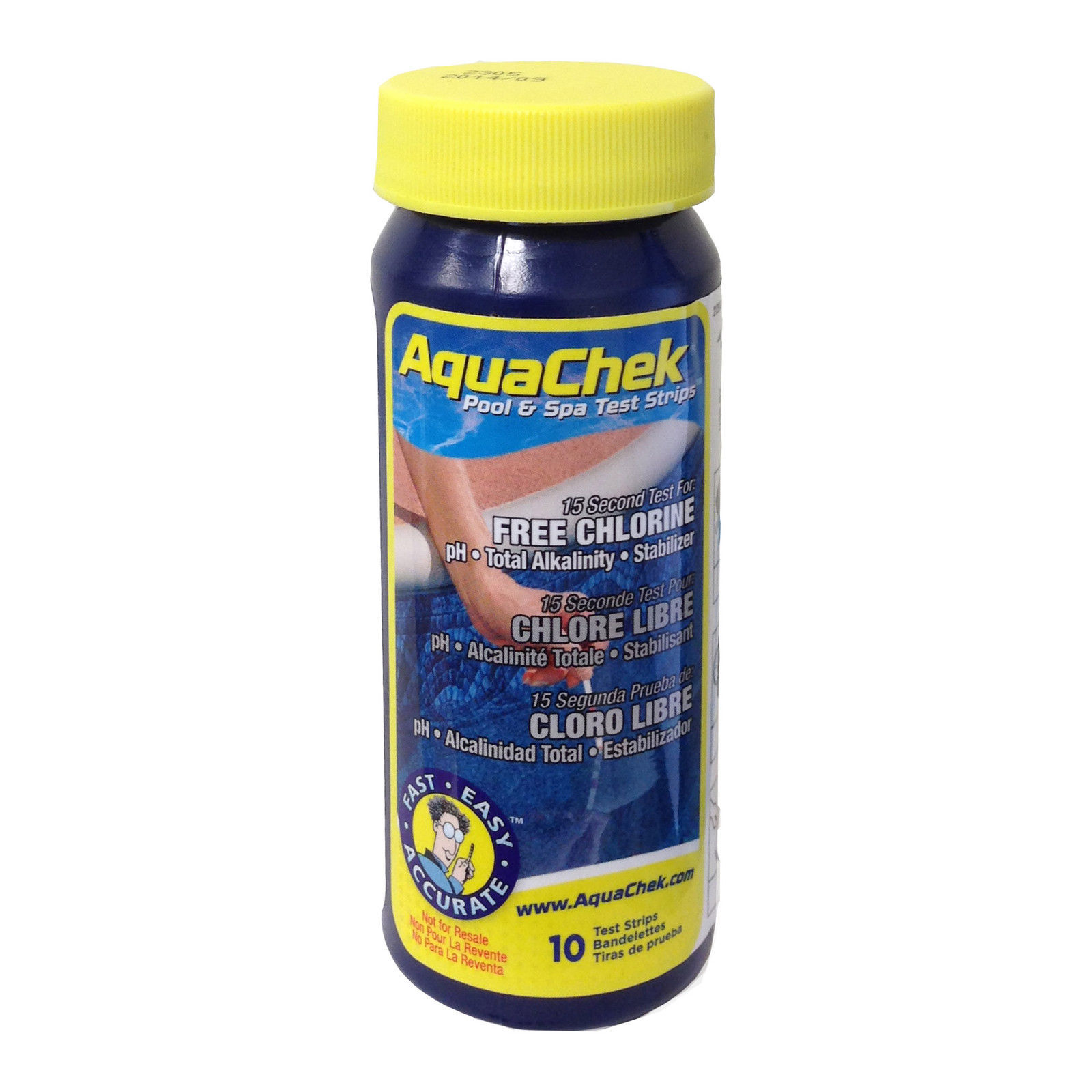 Aqua check 5 Way Test Stripes for swimming pool chlorine pH Free Chlorine Total Alkalinity Cyanuric Acid Stabilizer Aquacheck