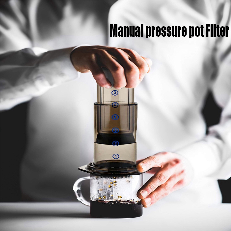 Coffee and Espresso Maker Portable Espresso Maker Manual Pressure Pot Quickly Makes Delicious Coffee