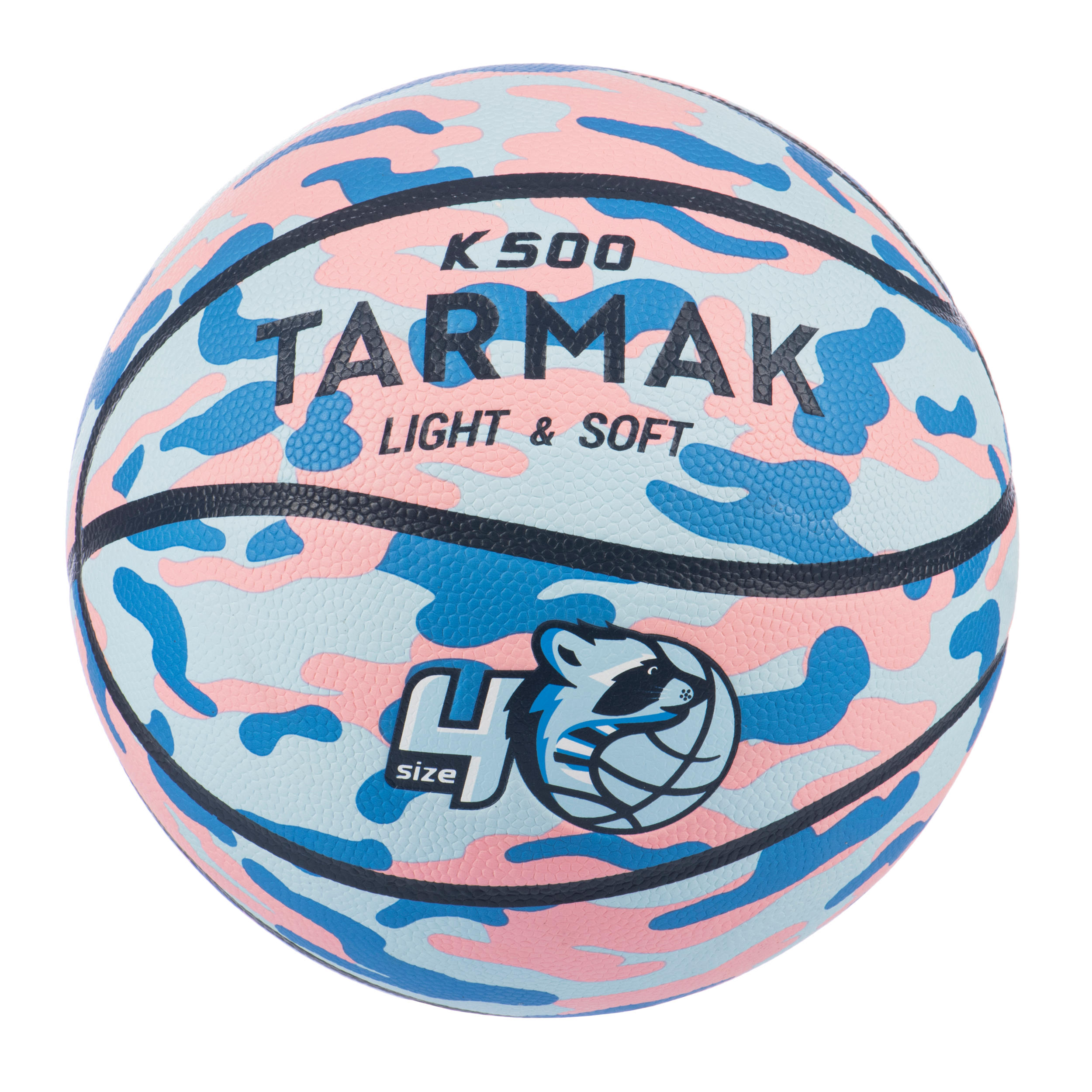 [ส่งฟรี ] บาสเกตบอลแท้ ลูกบาสเกตบอลเด็ก ลูกบาสเบอร์ 4  สำหรับเด็ก เล็ก โต ลูกบาสเก็ตบอลสำหรับเด็กๆ Aniball K500 (สีน้ำเงิน/ชมพู) Basketball kids Basketball Ball outdoor Basketball Ball size 4 Aniball K500 - Blue/Pink