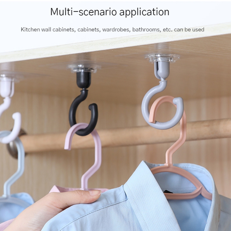 [พร้อมส่ง] Swivel Swag Hooks In White Gray สีดำ Heavy Duty มีกาวในตัว