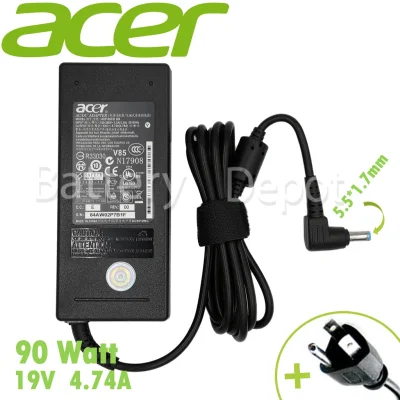 Acer Adapter ของแท้ 19V/4.74A 90W หัวขนาด 5.5x1.7mm สายชาร์จ เอเซอร์ อะแดปเตอร์ สายชาร์จ Acer